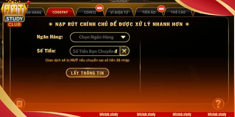 Các giao dịch nap tại cổng cược được xử lý gọn gàng.
